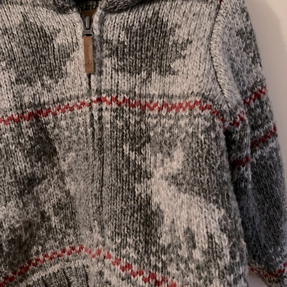 Canada Sweater Zip Up Sweater Moose and Maple Leaf Fall or Winter Sweater 3T - Picture 3 of 6